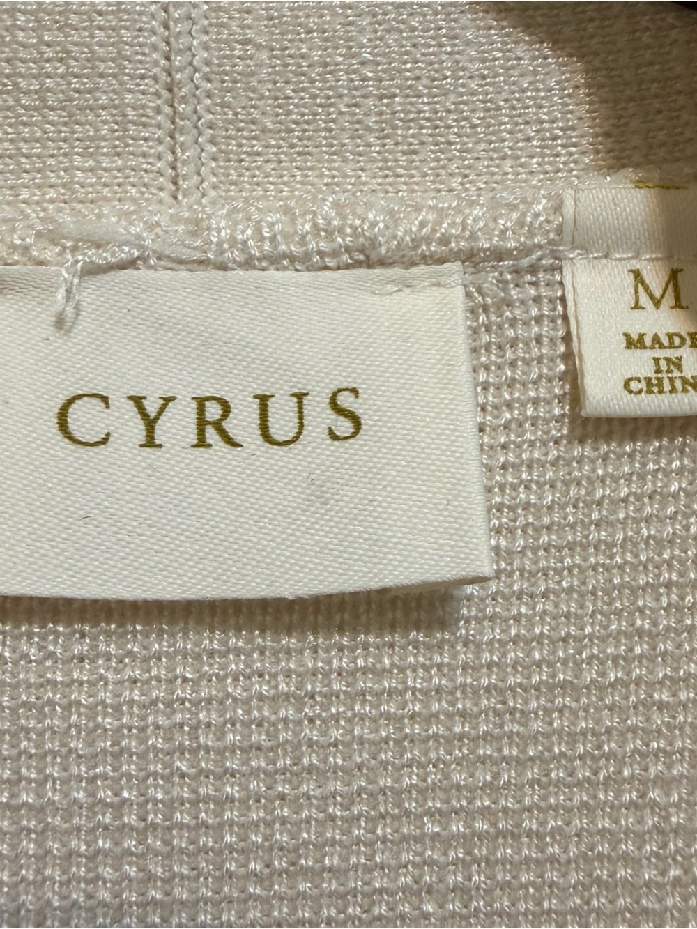 Cyrus Cream Open-Front Knit Cardigan with Gold Buttons - Picture 3 of 8